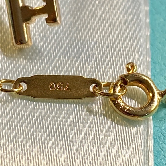 Tiffany & Co. Heart Key Necklace 18K Rose Gold 16” 28mm - Picture 3 of 7